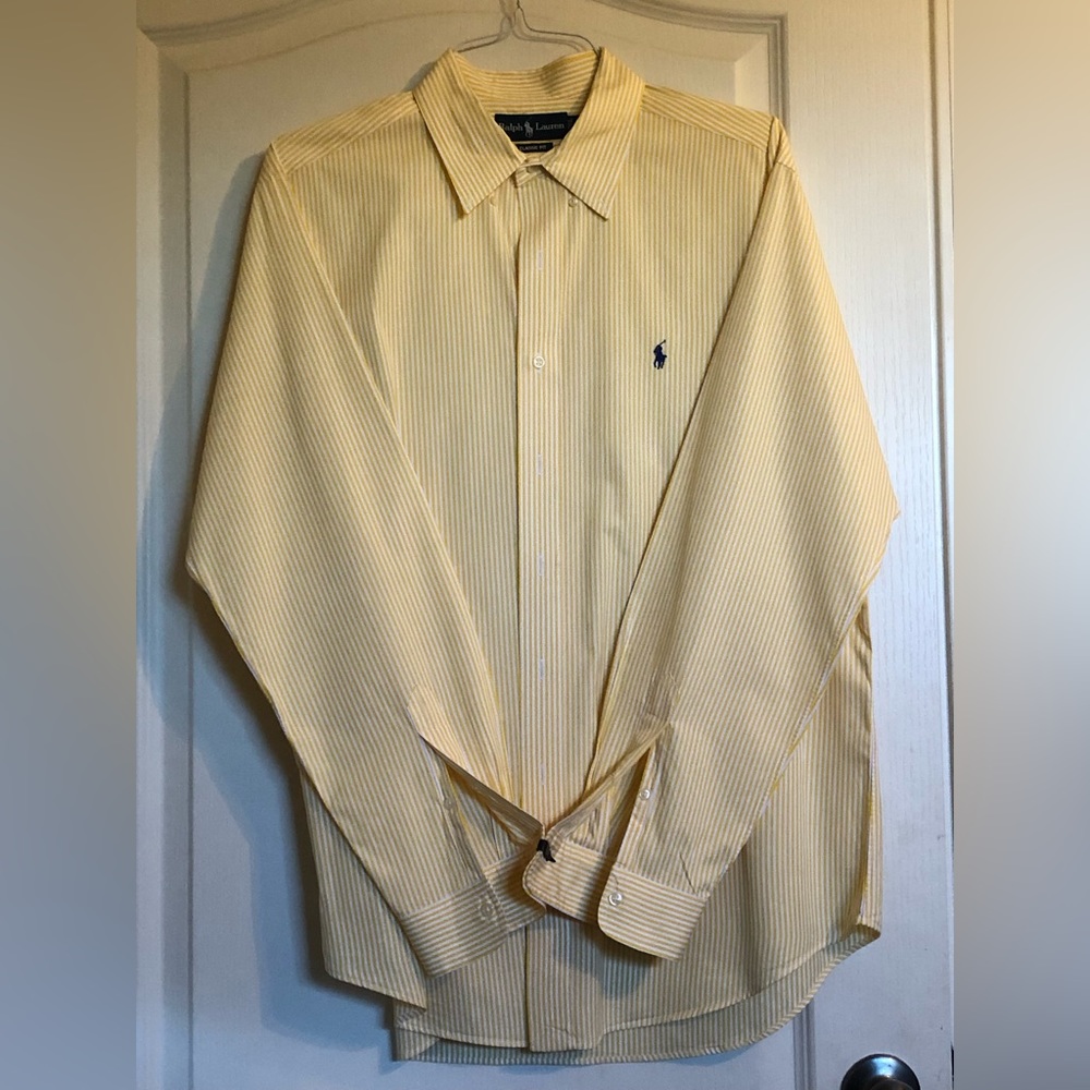 Ralph Lauren mens button down long sleeve dress shirt size xlg